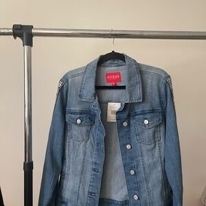 GUESS Women's Light Blue Jean Jacket